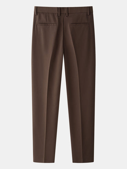 Striped Gradient Knitted Polo Shirt & Slim Fit Tapered Trousers