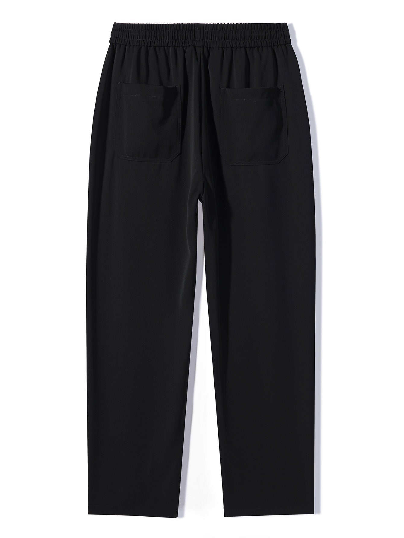 Relax Fit Long Sleeve 2 In 1 Waffle T-Shirt & Single Pleat Drawstring Straight Leg Pants