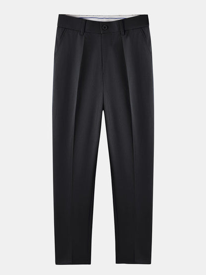 Rhombus Textured Zip Up Knitted Polo Shirt & Slim Fit Tapered Trousers