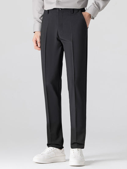 Long Sleeve Stripe Button Up Shirt & Slim Fit Tapered Trousers