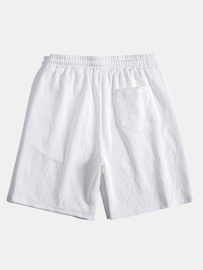 Relax Fit Diamond Jacquard T-Shirt & Diamond Jacquard Shorts