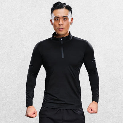 GPW Men's Half Zipper Stand Collar Sports Shirt