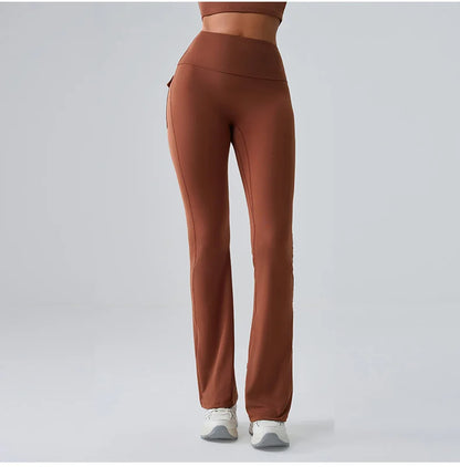 Yoga Pants Sport Leggings Women Flared Yoga Pants High Waist Wide Leg Pants Push Up Woman Tight Fitness Workout Gym Bell-bottoms