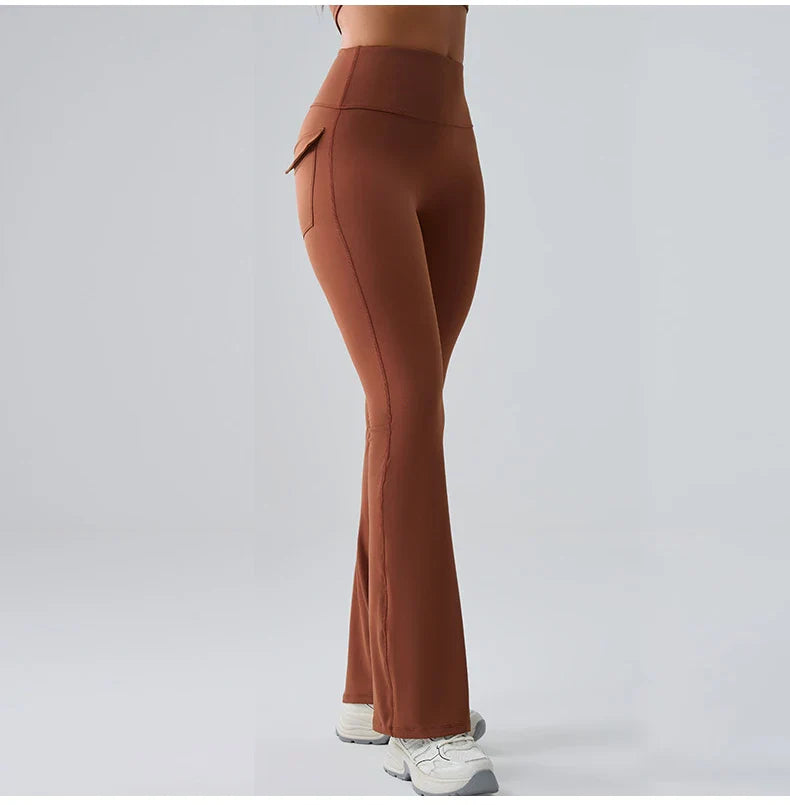 Yoga Pants Sport Leggings Women Flared Yoga Pants High Waist Wide Leg Pants Push Up Woman Tight Fitness Workout Gym Bell-bottoms