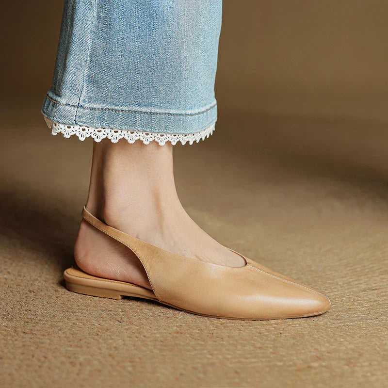 Alessia Genuine Leather Slingback Flats
