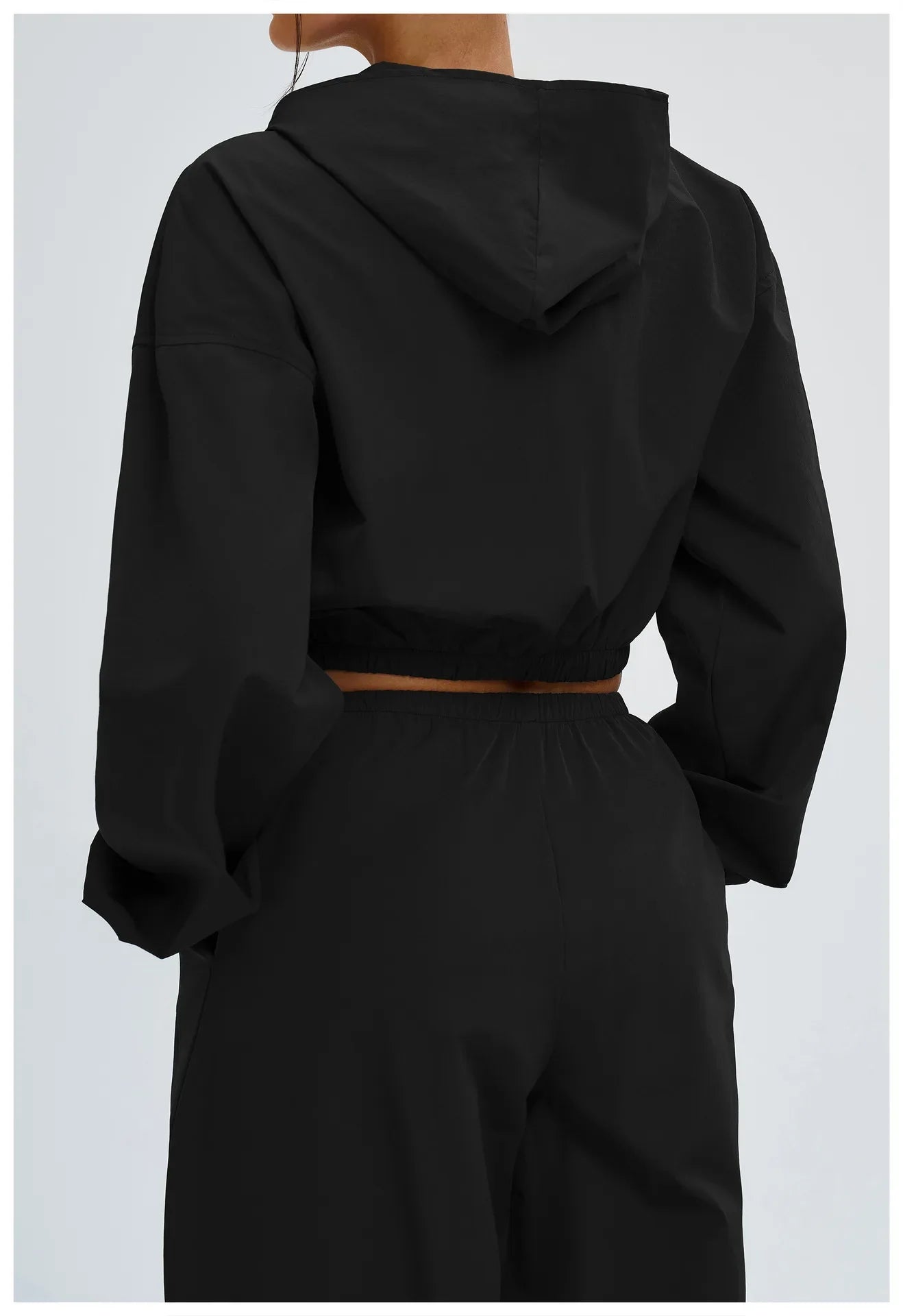 2 Piece Yoga Set Women's Sports Sun Protection Set Zipper Windproof Hooded Sun Protection Leisure Set Outdoor Sports Cycling Set