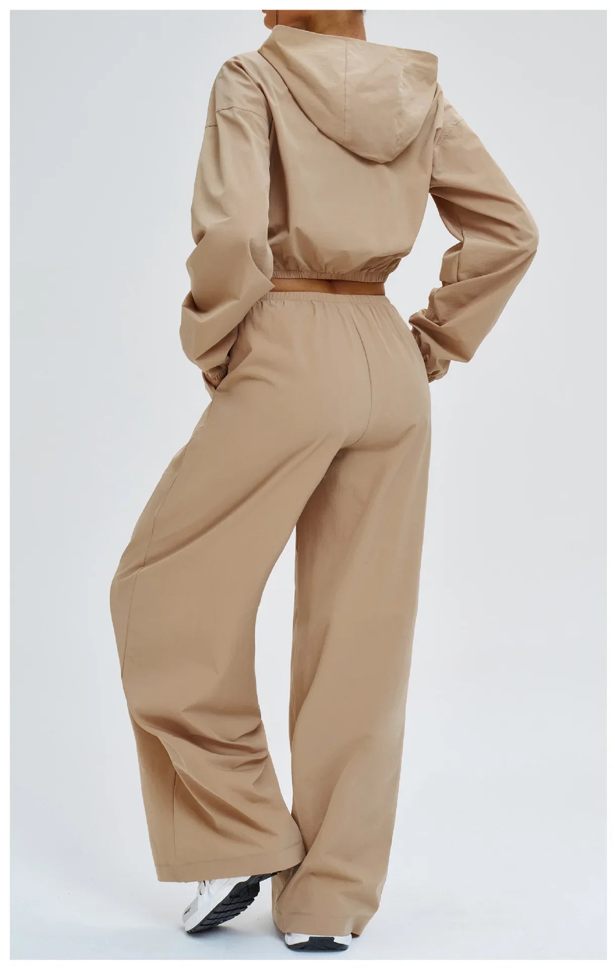 2 Piece Yoga Set Women's Sports Sun Protection Set Zipper Windproof Hooded Sun Protection Leisure Set Outdoor Sports Cycling Set