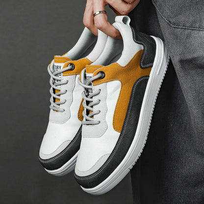 Matteo Leather Canvas Sneakers – Lightweight Breathable Fit for Men
