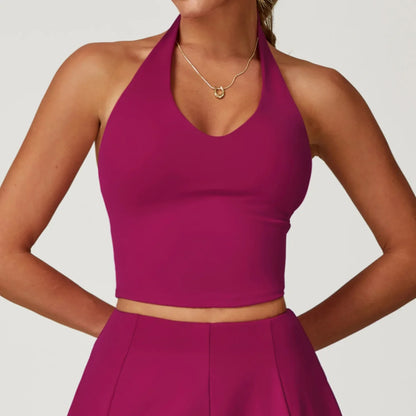 Sexy Sports Bras Halter Yoga Bra Tank Top Women Fitness Gym Shockproof Seamless Running Workout Fast Dry Underwear Push Up Vest