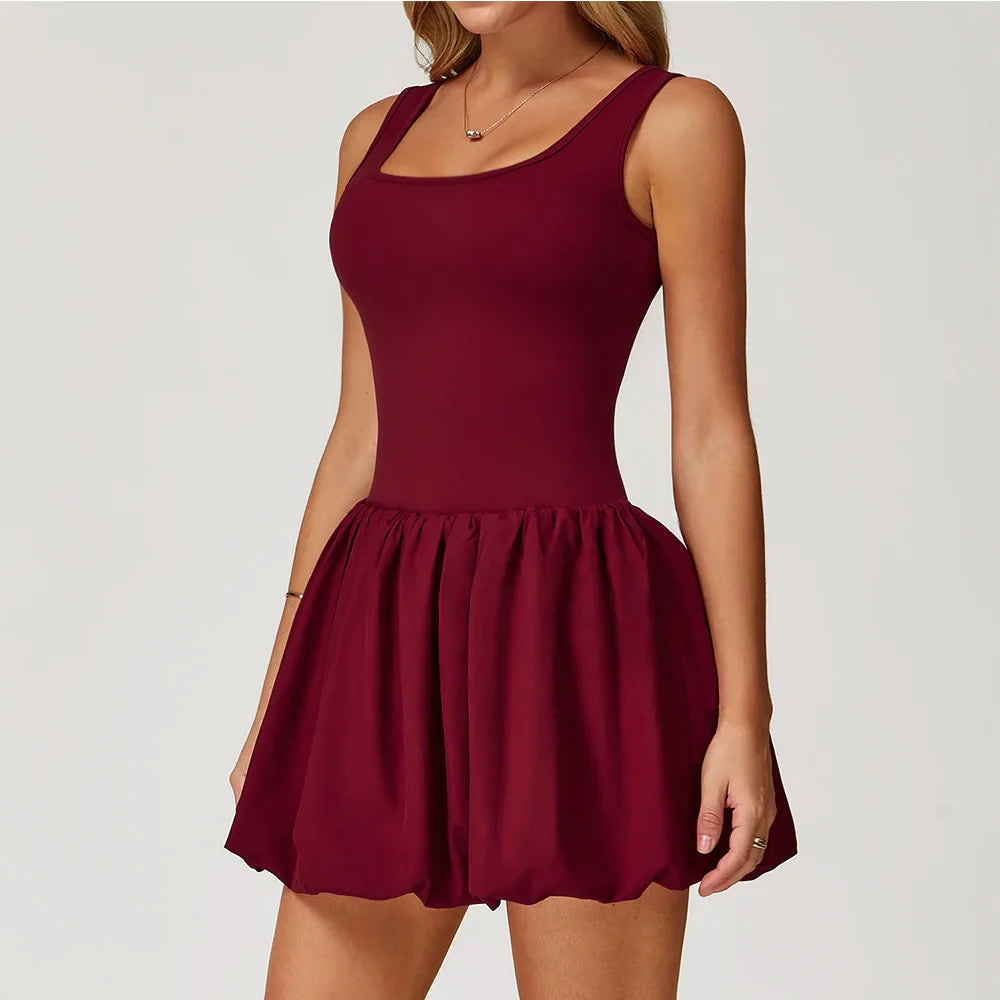 Rompers Women Yoga Jumpsuit Set Sexy Anti Glare One-Piece Jumpsuit Dance Ballet Sports Dress Gym Push up Running Tennis Sports