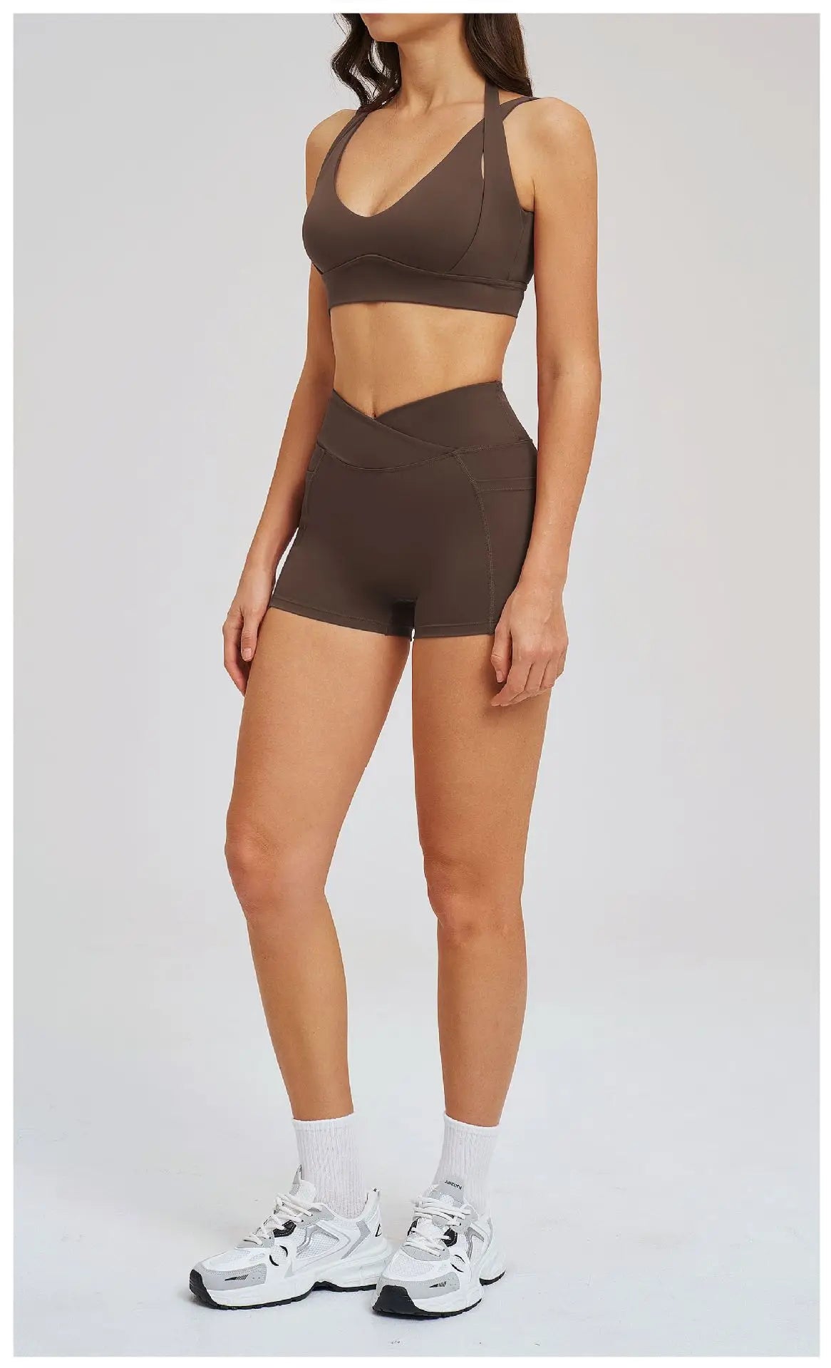 Sports Set 2 Pieces Shorts Gym Exercise Clothes Women's Yoga Suit Fitness Outfits Short Underwear Training Workout Tracksuit