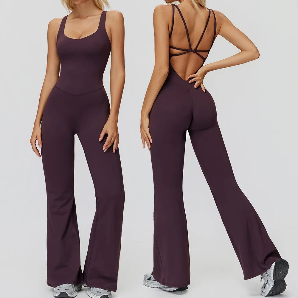 Gym Set Women Tracksuit Yoga Suit Sportswear Women Suit Sports Jumpsuit Fitness Rompers Stretch Female Push Up Workout Bodysuits