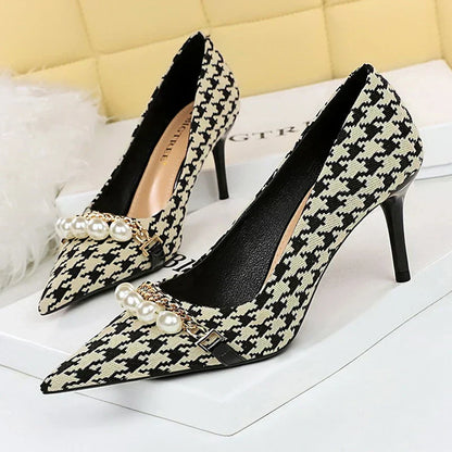 Elise Pearl Chain Pumps