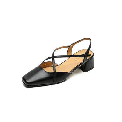 Elena Leather Slingback Sandals