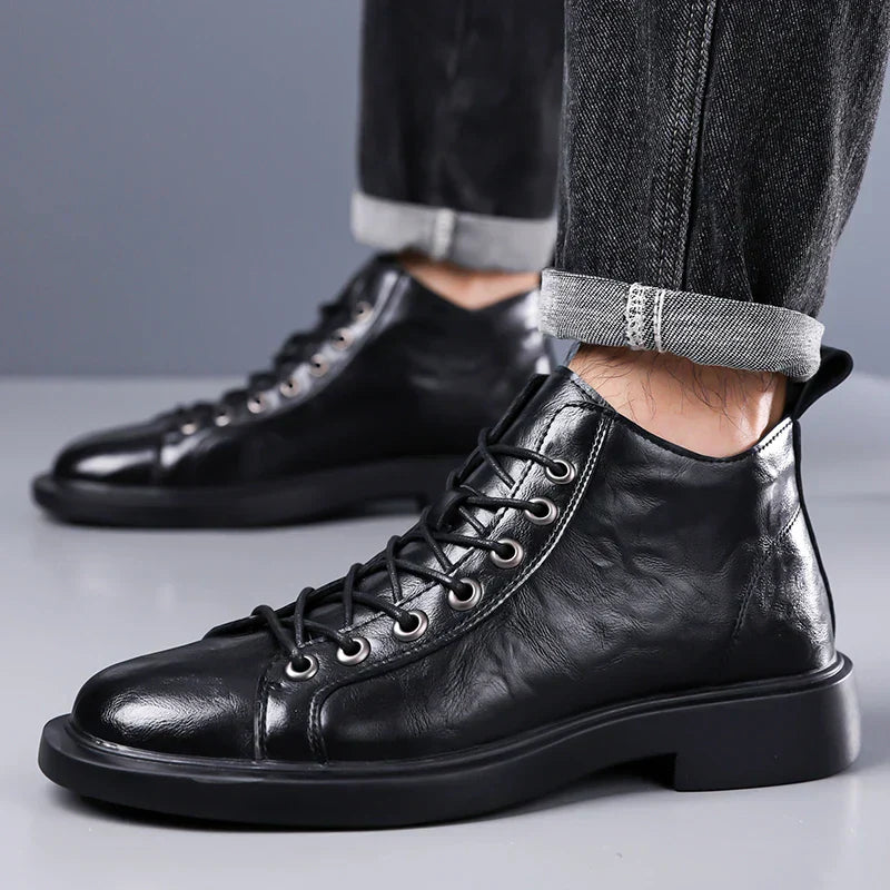 Lorenzo Full Grain Leather Lace Boots