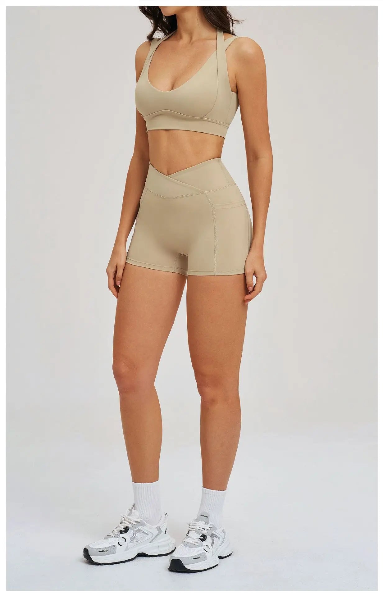 Sports Set 2 Pieces Shorts Gym Exercise Clothes Women's Yoga Suit Fitness Outfits Short Underwear Training Workout Tracksuit