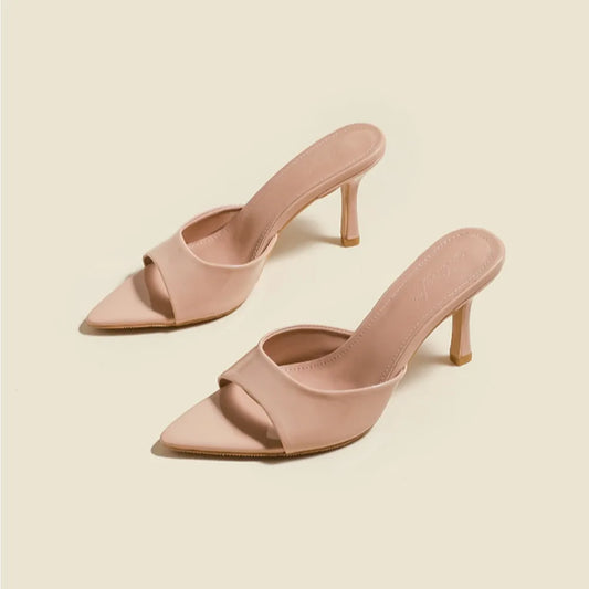 Claire Patent Heel Slides