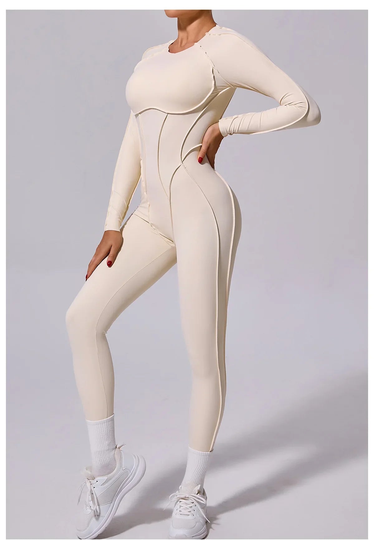 Workout Jumpsuit Sports Overalls Women Tracksuit Gym Clothing Running Long Sleeved Fitness Suits Gym Clothes Sportswear Yoga Set