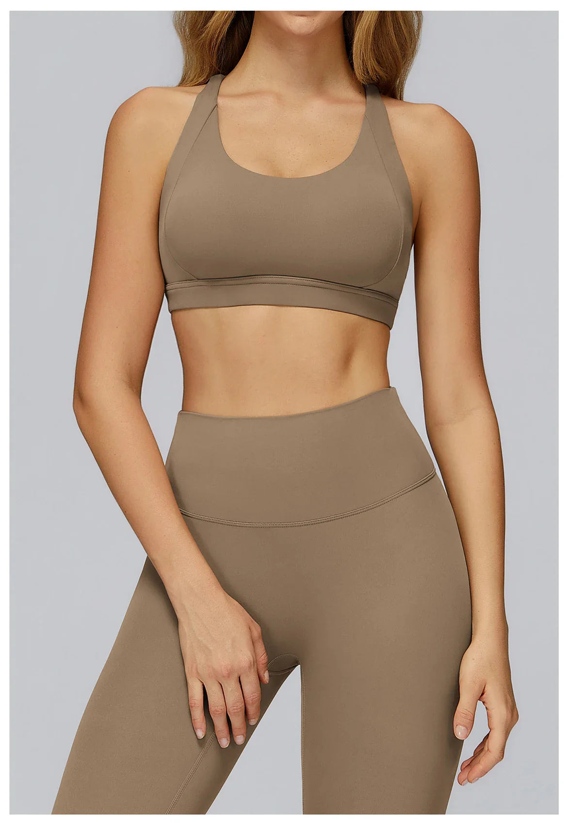 Women Tops Back Cross Strap Tank Top Push Up Underwear Running Sports Bra Breathable Soft Fitness Beauty Solid Color Yoga Bra