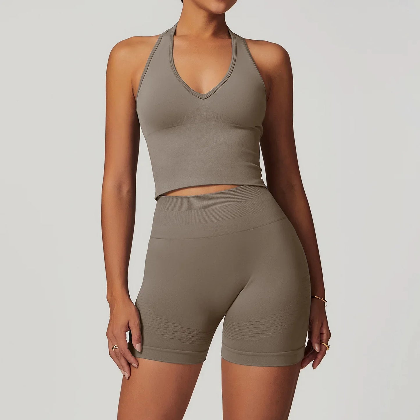 2 Pieces Women's Clothes Seamless Yoga Set Workout Tracksuit Sportswear Gym Clothing High Waist Leggings Fitness Sports Suits