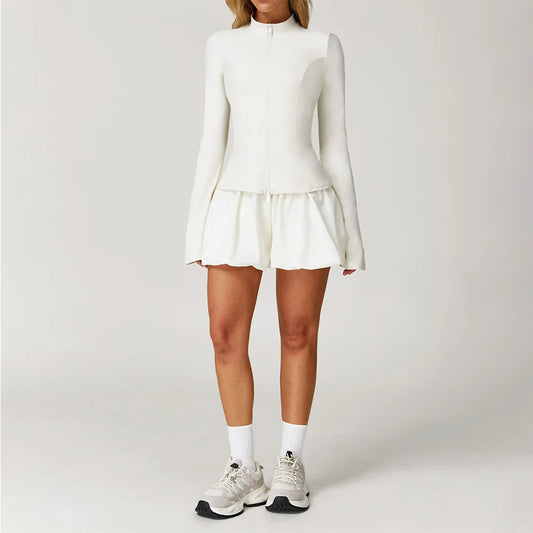 2/3PCS Yoga Set Gym Clothes Sportswear Yoga Suits Women Long Sleeve Jacket Fitness Set Tracksuits Sports Bra Gym Sports Shorts