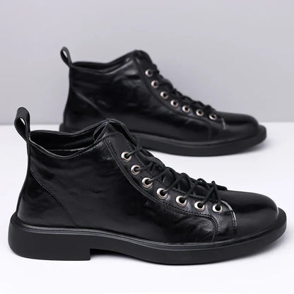 Lorenzo Full Grain Leather Lace Boots