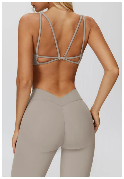 Yoga bra women's sexy backless sports bra gym exercise bra