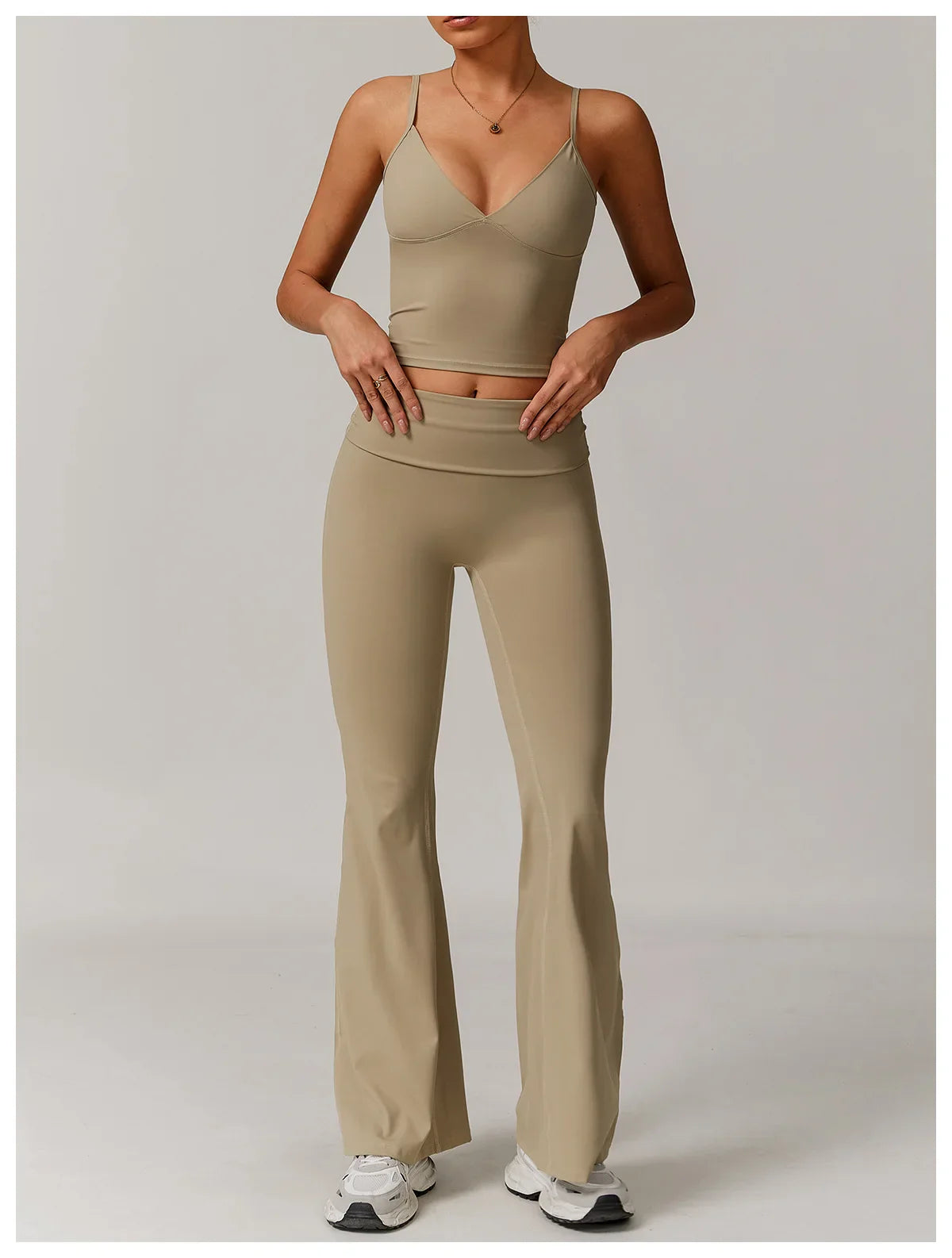 Flare Leggings Yoga Pants Women High Waist Wide Leg Yoga Pants Gym Sports Slim Flared Tights Pants Control Tummy Dance Trousers