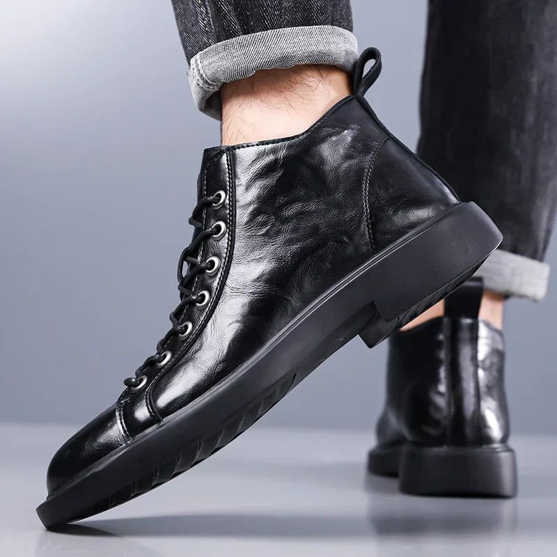 Lorenzo Full Grain Leather Lace Boots
