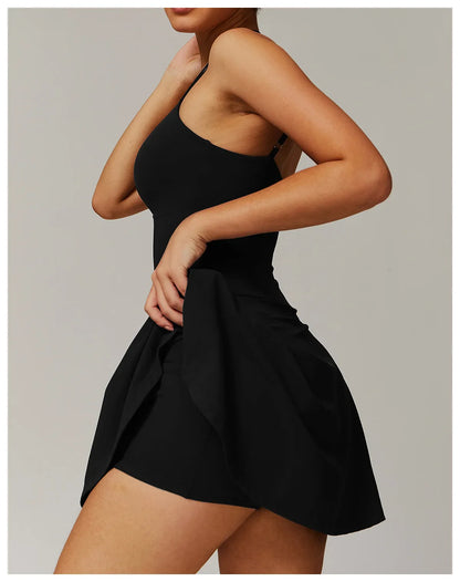 Gym Jumpsuits Women's Fitness Suit Short Sets Sports Overalls for Woman Tracksuit Yoga Clothing Workout Sportswear Short Skirt
