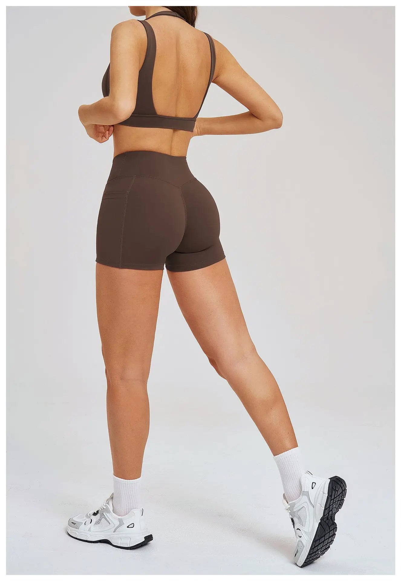 Sports Set 2 Pieces Shorts Gym Exercise Clothes Women's Yoga Suit Fitness Outfits Short Underwear Training Workout Tracksuit