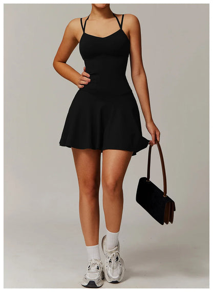 Gym Jumpsuits Women's Fitness Suit Short Sets Sports Overalls for Woman Tracksuit Yoga Clothing Workout Sportswear Short Skirt