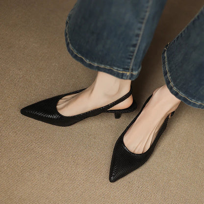 Amal Pump — Genuine Italian Leather Slingback